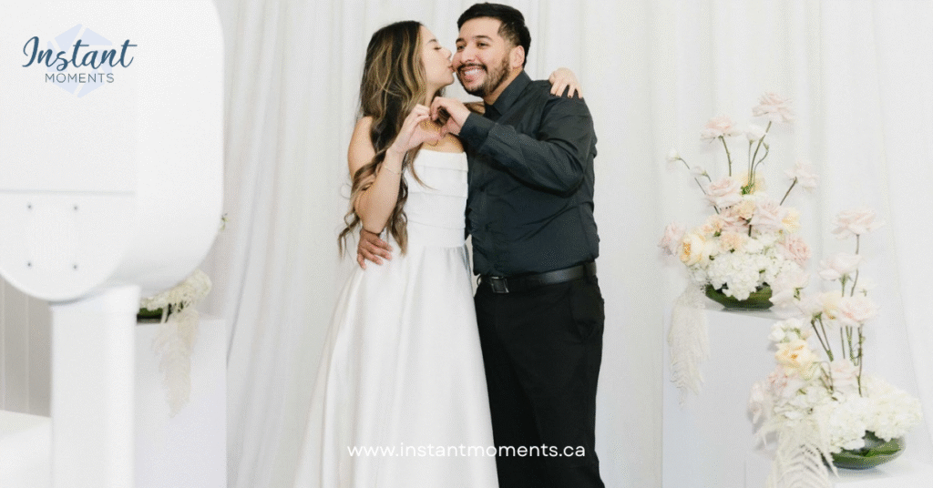 Wedding party photo booth