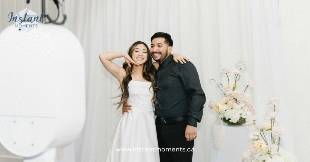 Wedding party photo booth