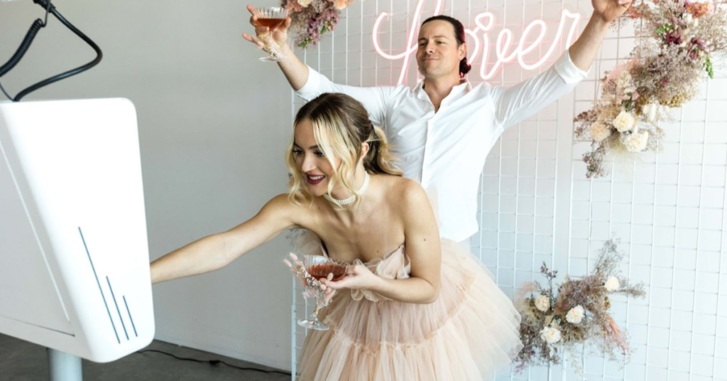 Wedding party photo booth